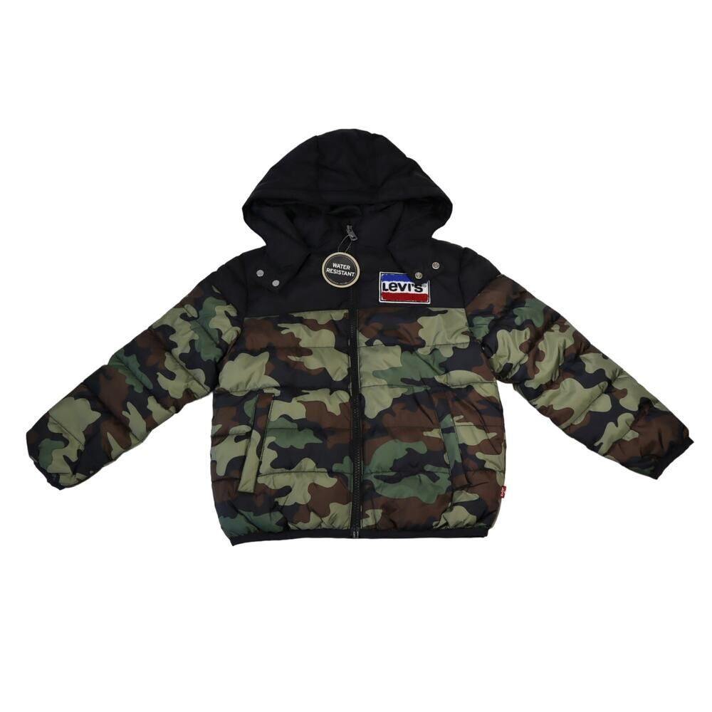 Levi's Boys Water Resistant Camo‎ Puffer Jacket Size 5-6